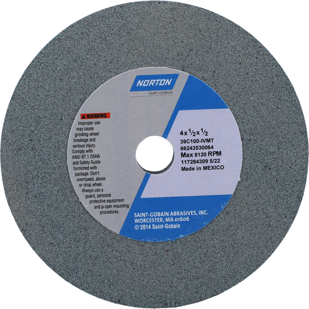 Picture of Norton Abrasives 4 X 1/2 X 1/2 100Grit Silicon Carb Wheel